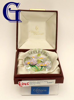 SAFFLOWER, HERBS AND SPICES COLLECTION, Caithness Glass paperweight